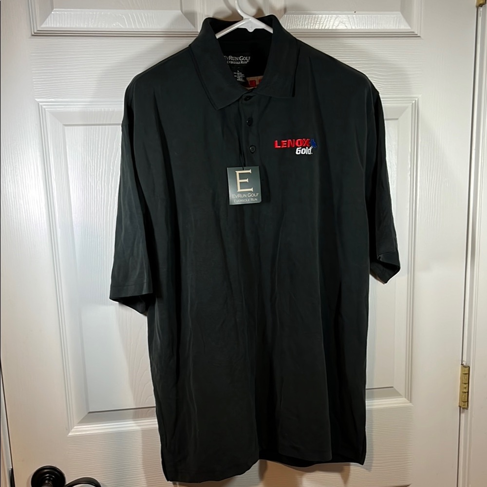NWT Eversole Run Lenox Gold Men’s L Golf Polo Shirt Super Soft Breathable